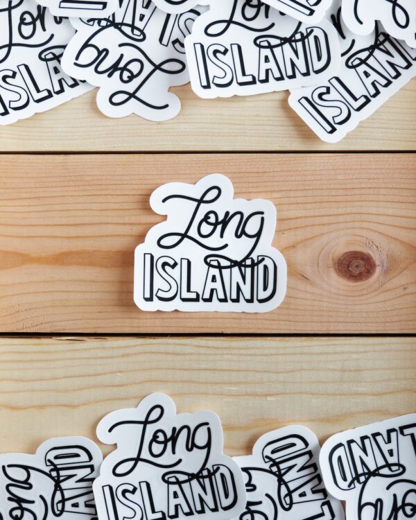 Long Island Lettering Sticker