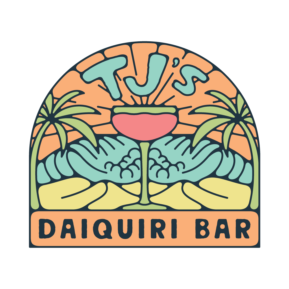 daiquiri bar branding palm tree